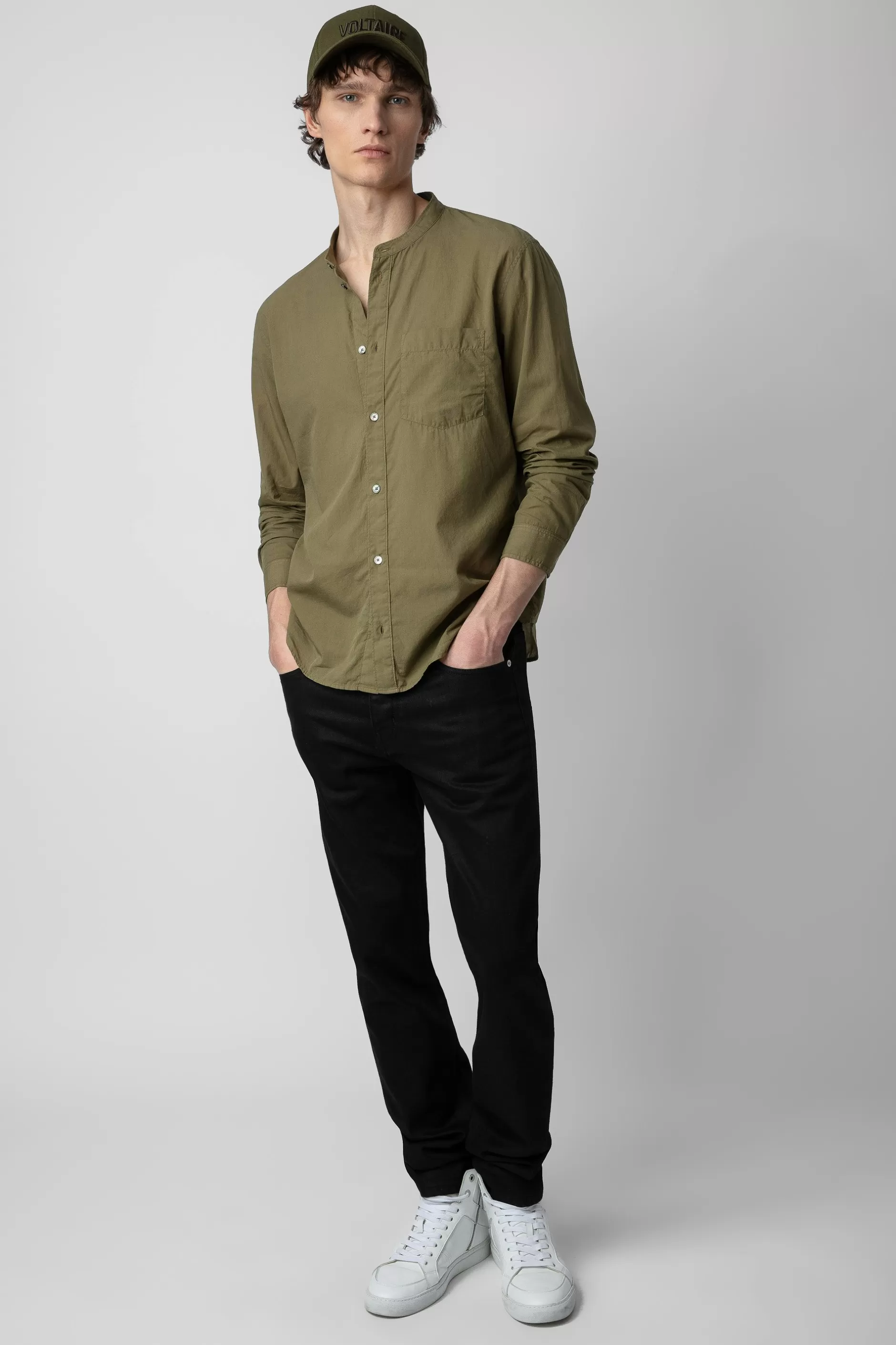 Zadig & Voltaire Chemise A Col Bande Thibault^Hommes Chemises