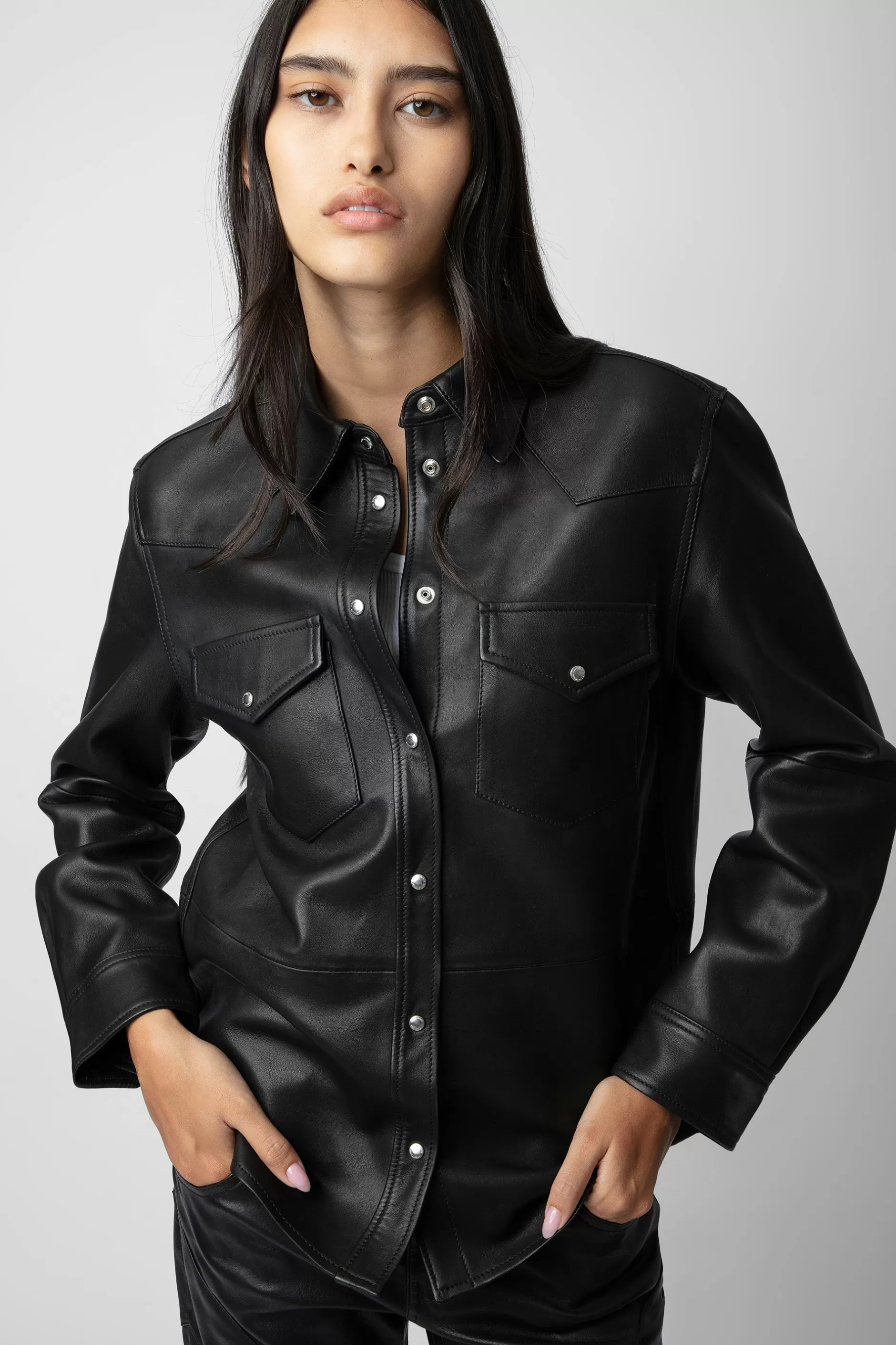 Zadig & Voltaire Chemise En Cuir Thelma^Femmes Chemises Et Hauts