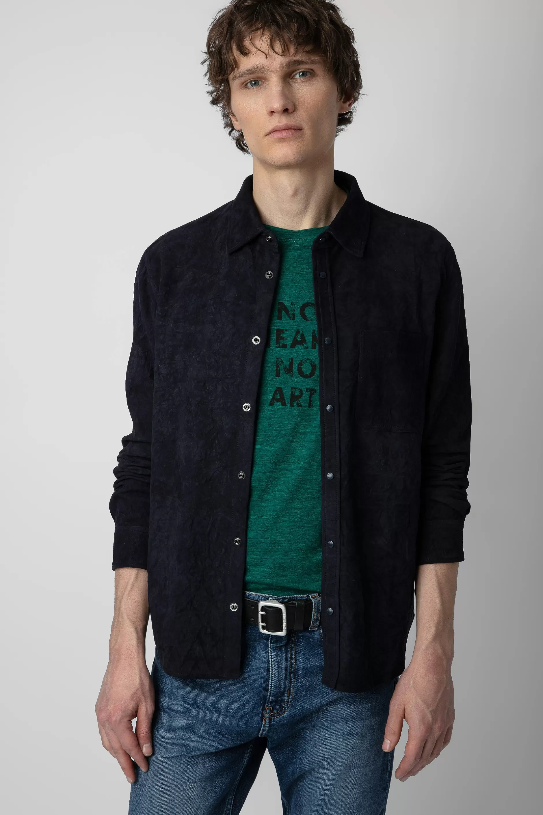 Zadig & Voltaire Chemise En Daim Serge^Hommes Chemises