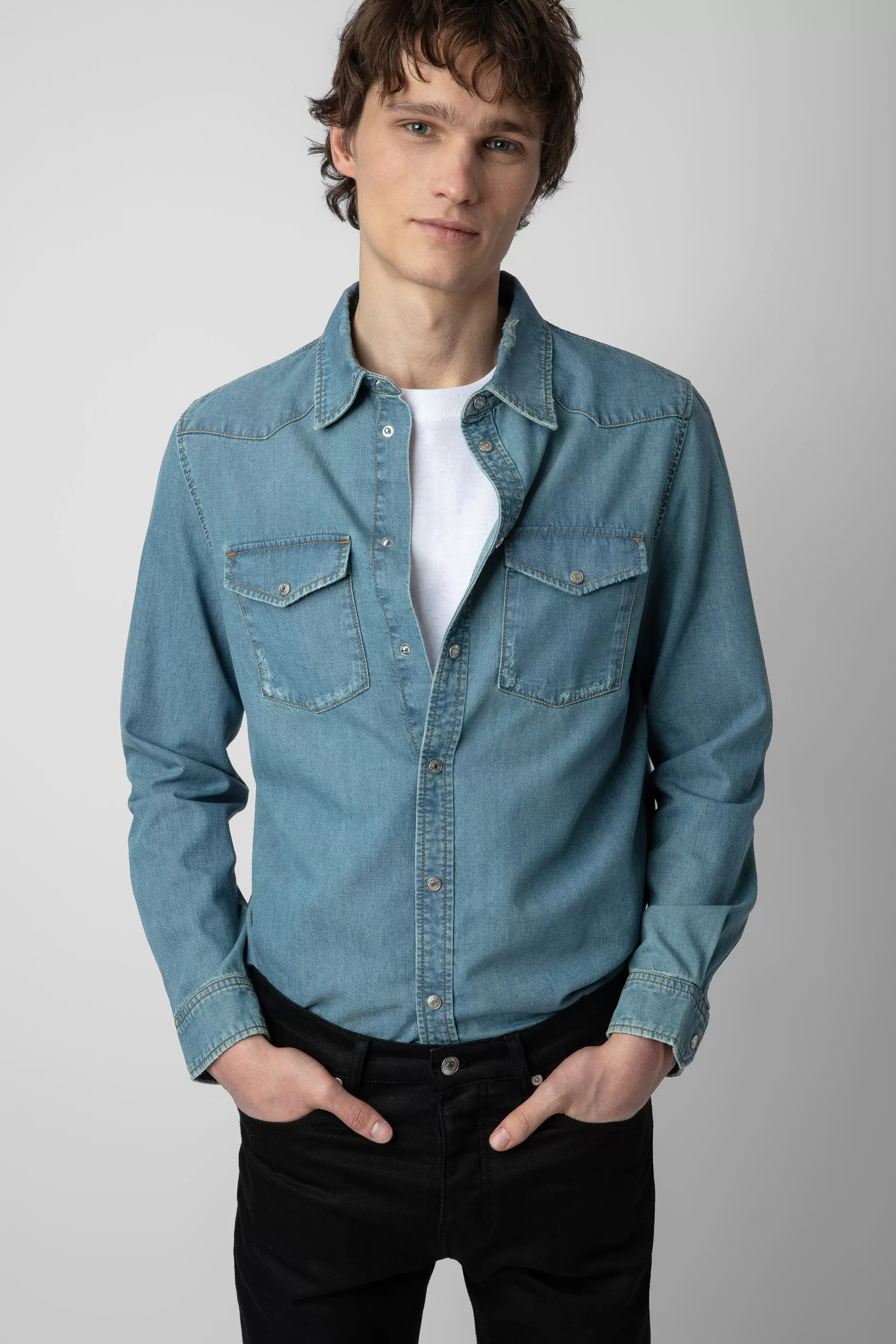 Zadig & Voltaire Chemise En Jean Stan^Hommes Chemises