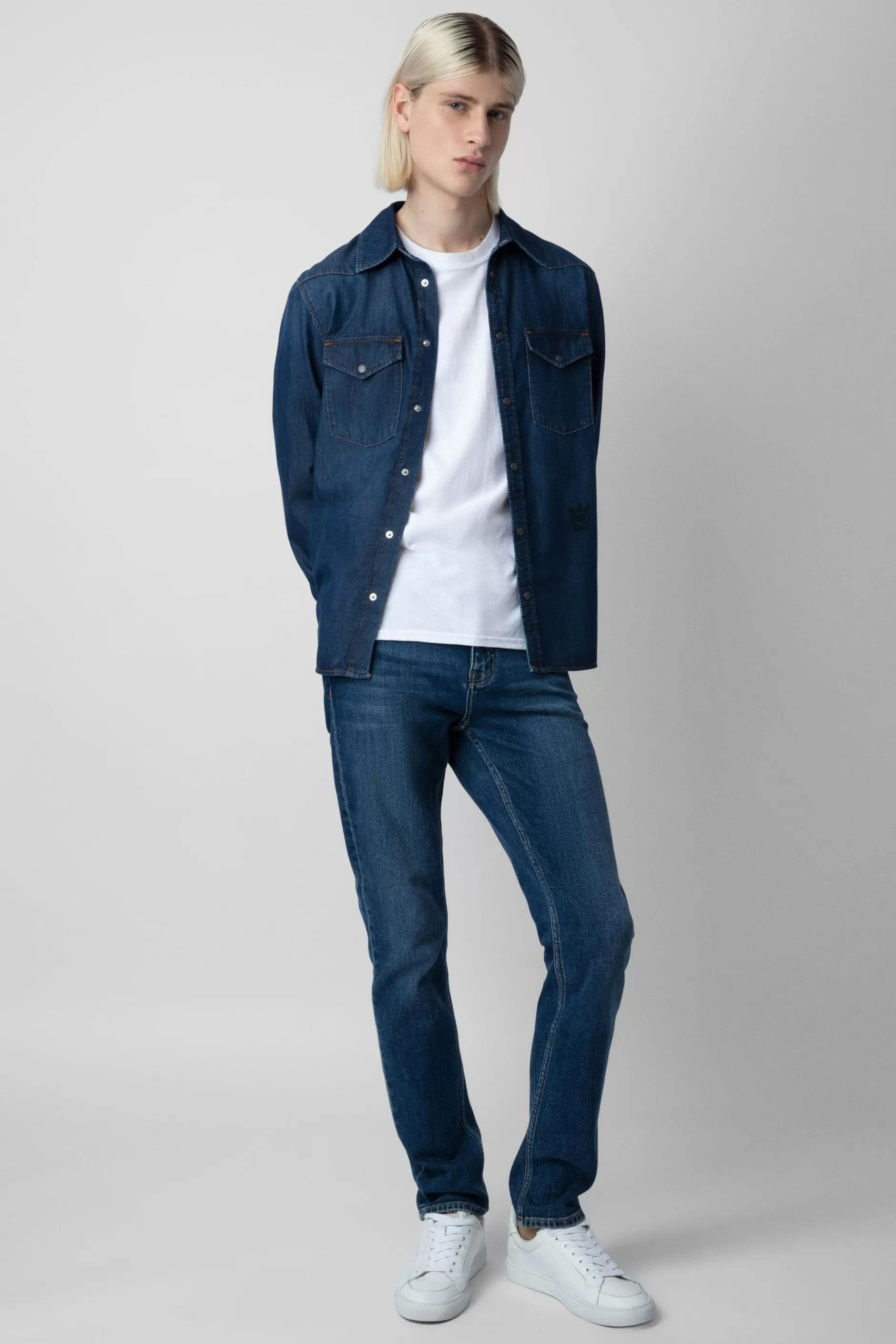 Zadig & Voltaire Chemise En Jean Stan Skull^Hommes Chemises