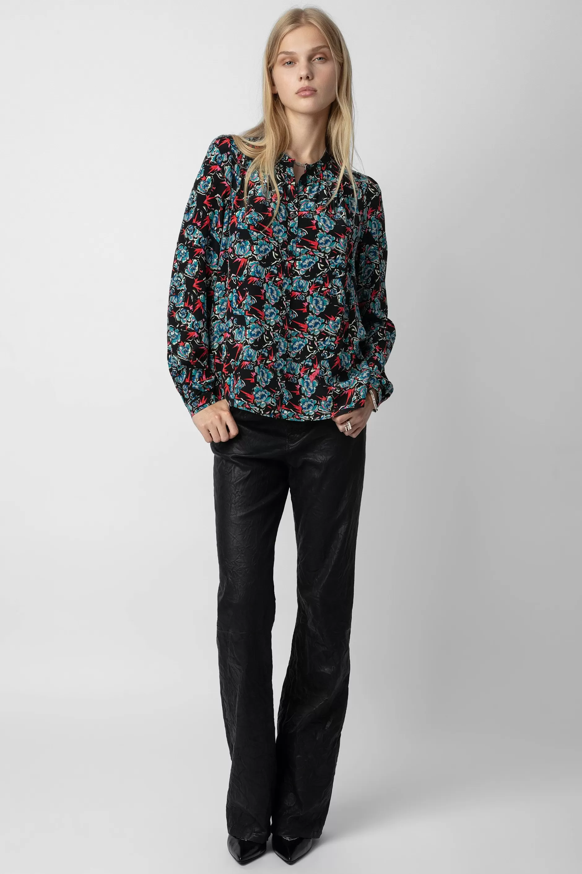 Zadig & Voltaire Chemise En Soie Tchin Thunder^Femmes Chemises Et Hauts