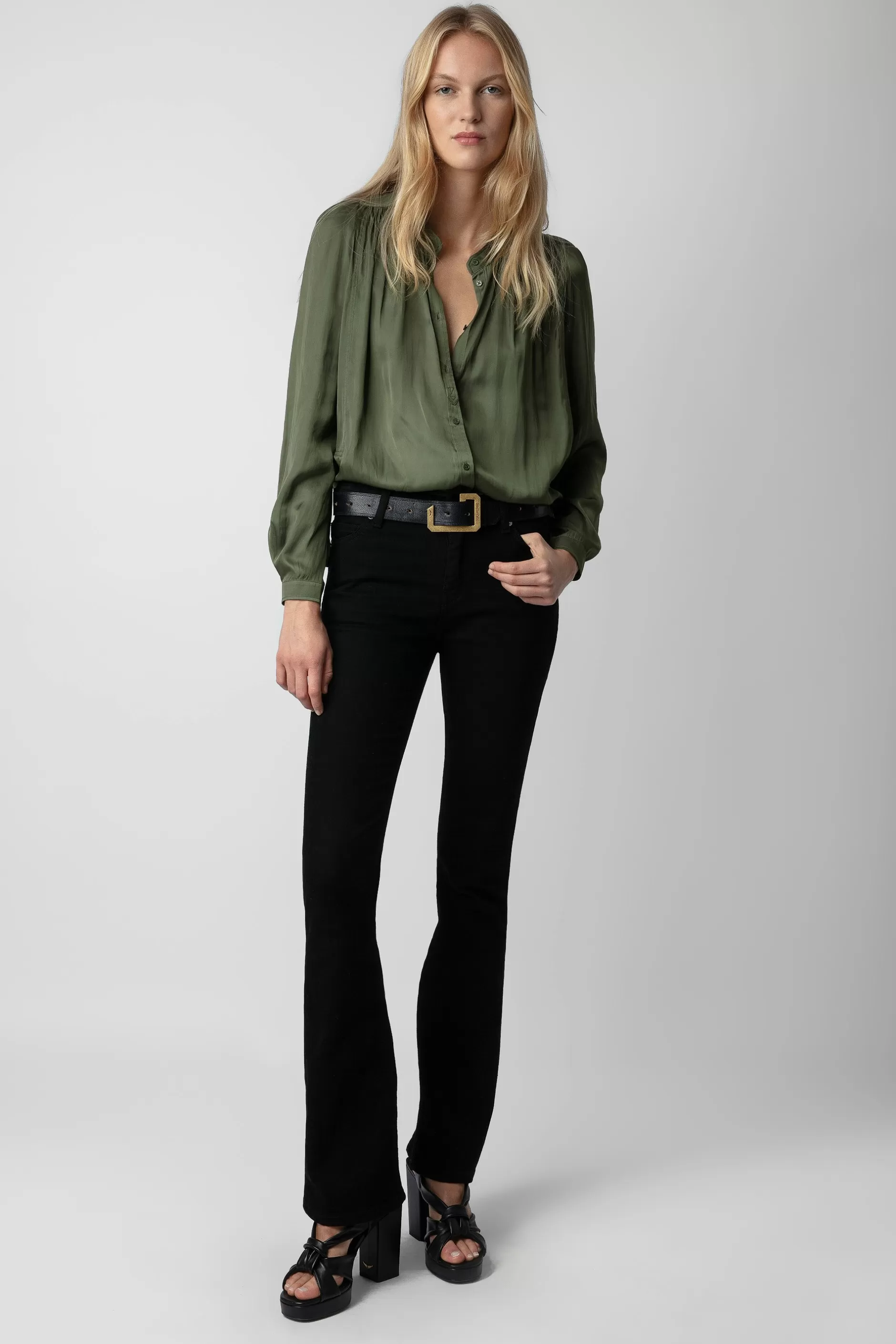 Zadig & Voltaire Chemisier En Satin Tchin^Femmes Chemises Et Hauts