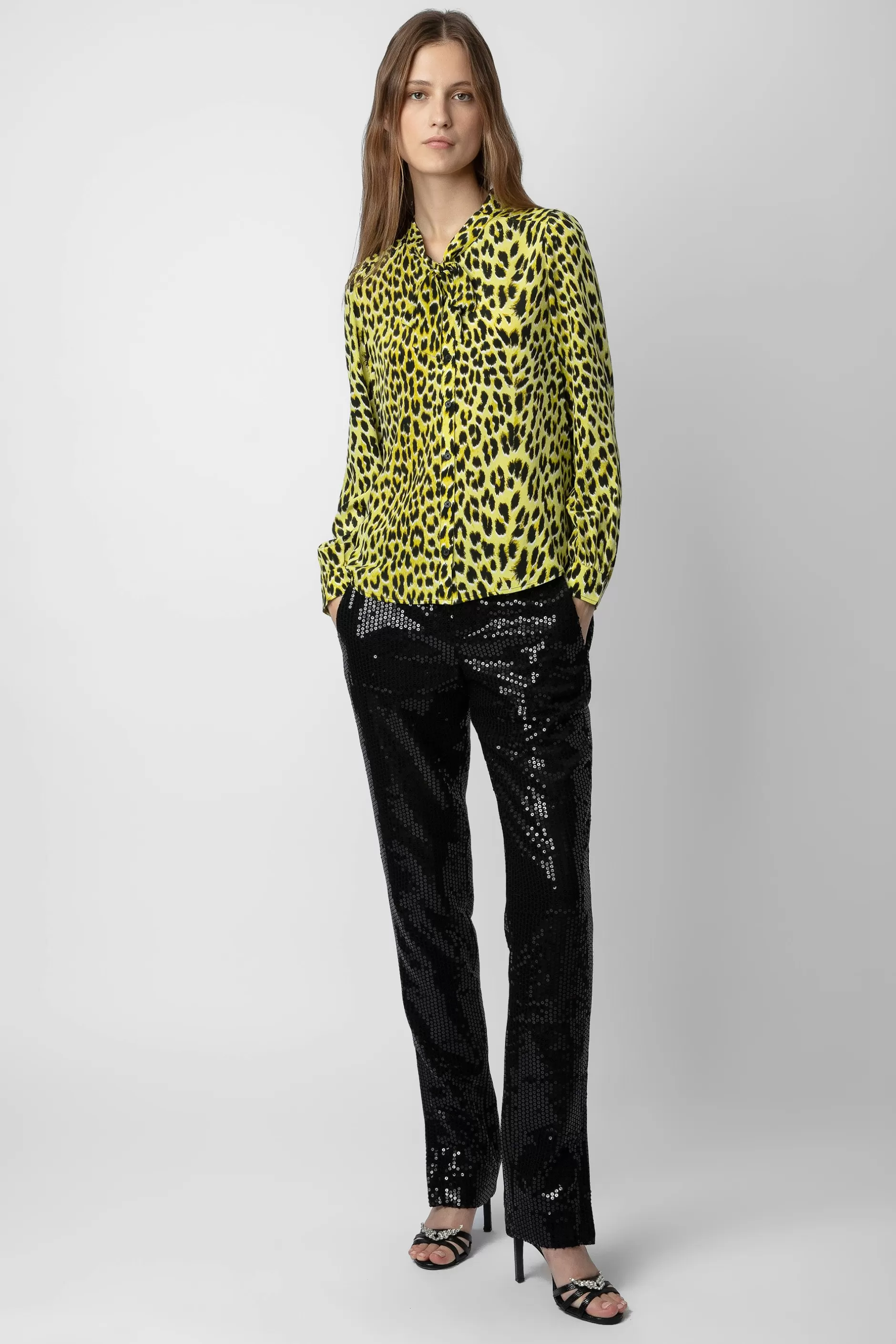 Zadig & Voltaire Chemisier En Soie Leopard Taos^Femmes Chemises Et Hauts