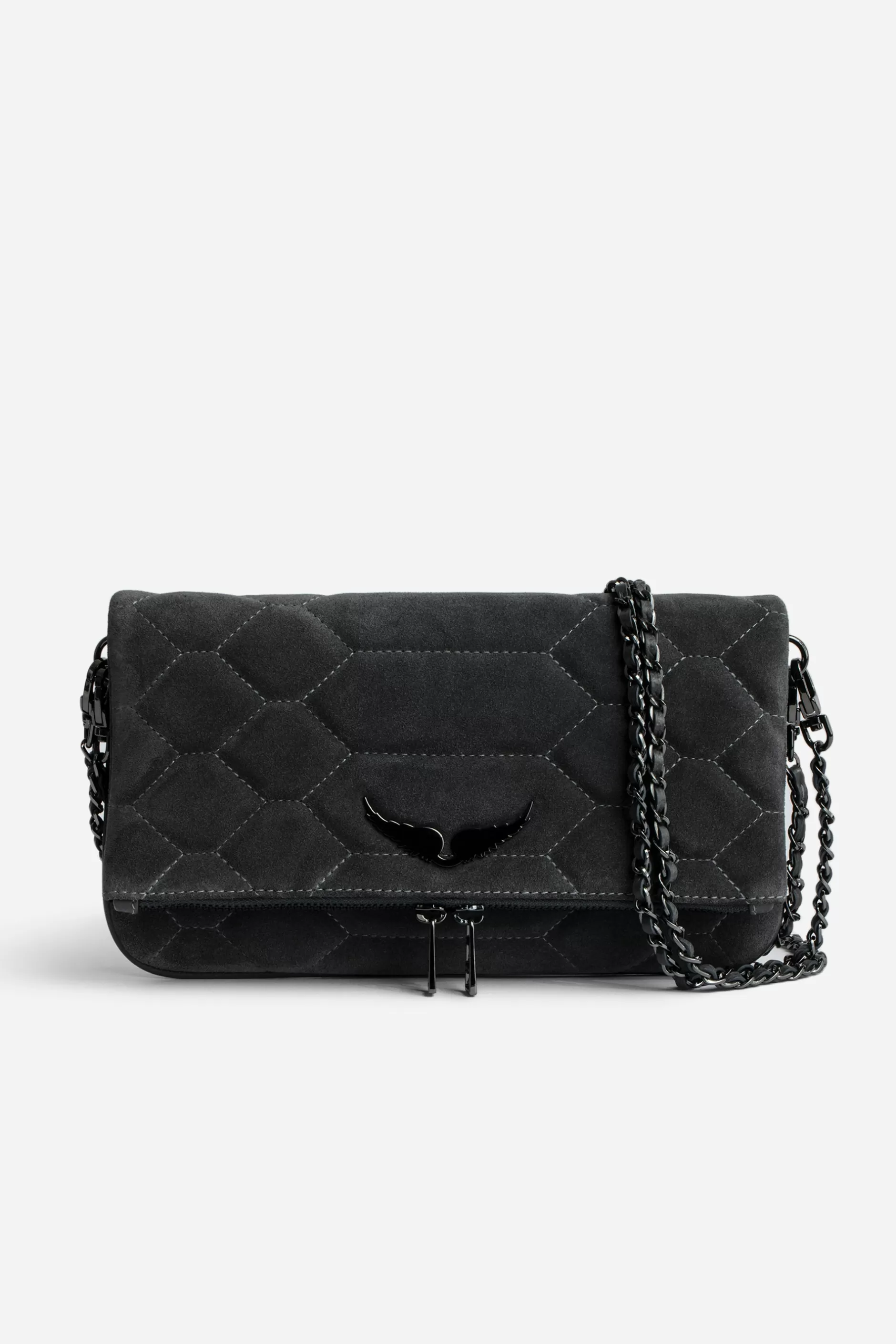 Zadig & Voltaire Pochette En Daim Matelasse Rock^Femmes Sacs A Bandoulière