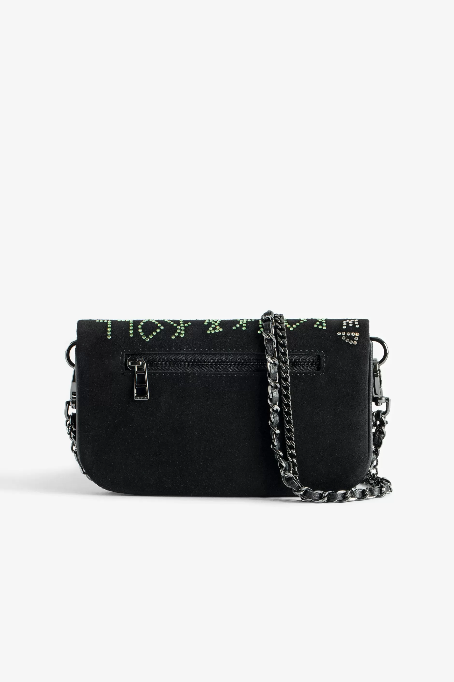 Zadig & Voltaire Pochette Rock Nano En Daim Avec Etiquette A Strass^Femmes Mini-Sacs