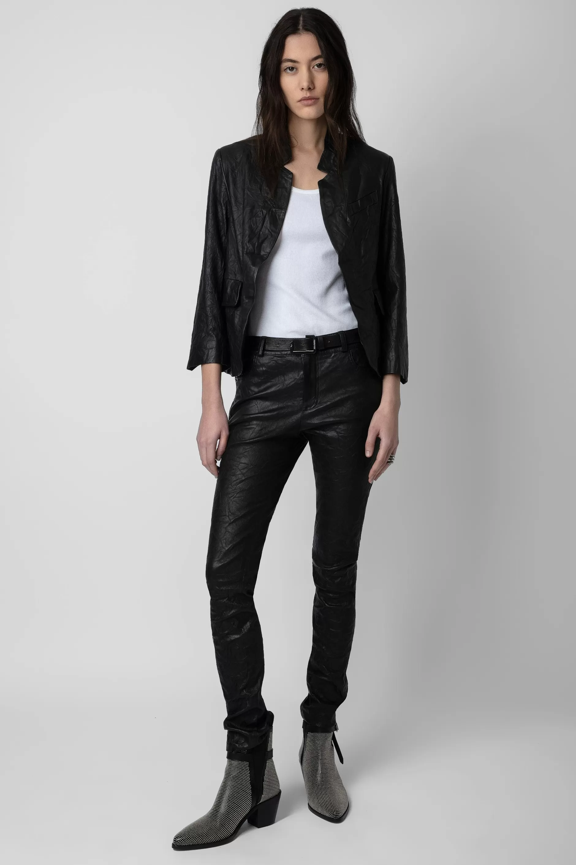 Zadig & Voltaire Verys Blazer Cuir Froisse^Femmes Vestes